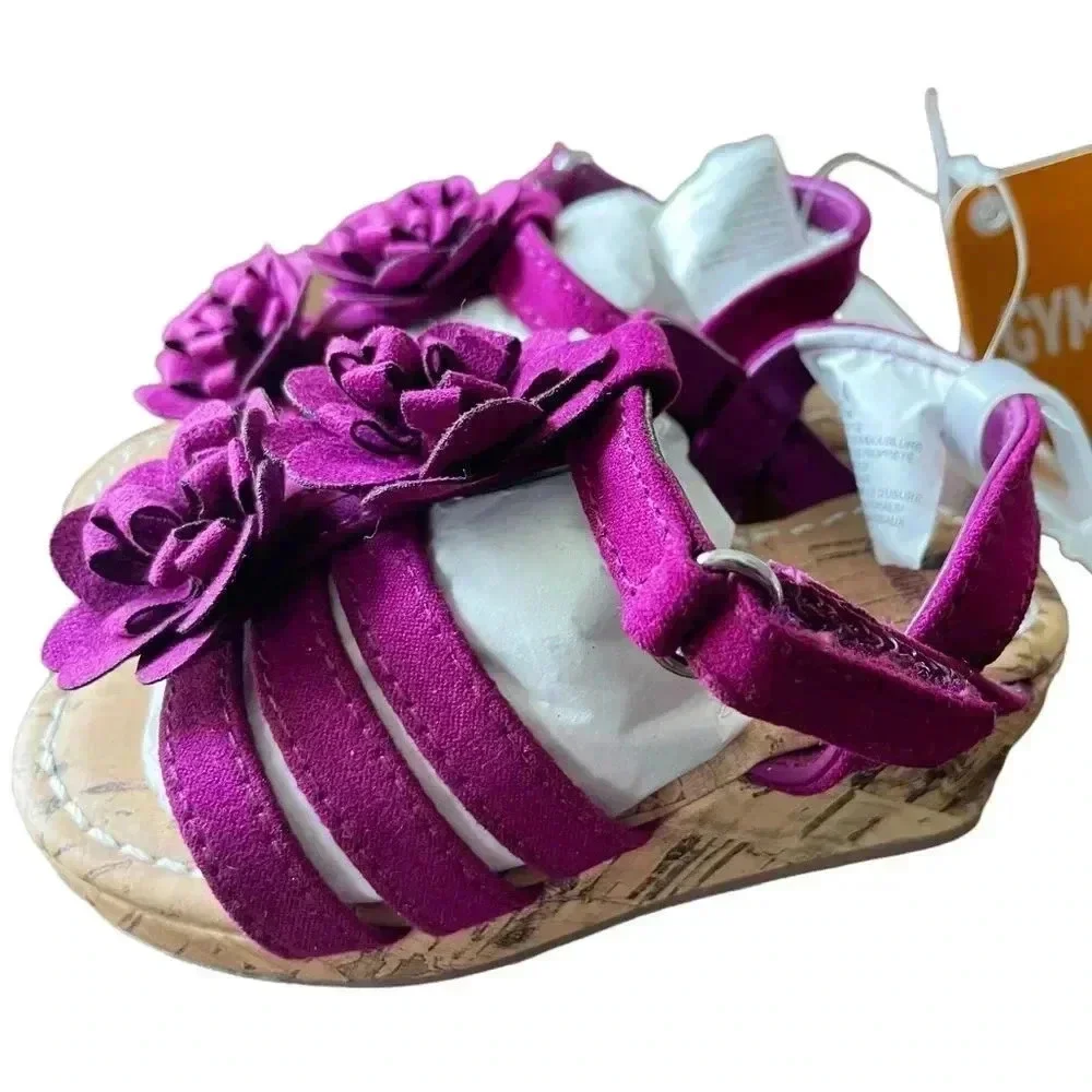 Gymboree Purple Baby/Toddler Floral Wedge Sandal